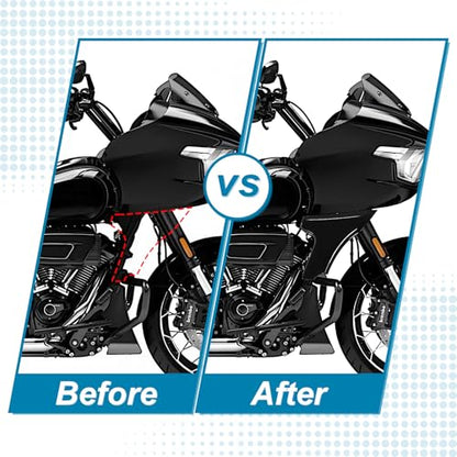 Side Fairing Panel Bracket Kit for Harley CVO Road Glide ST - color: Black