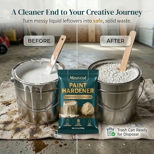 Meuvcol Paint Hardener for Disposal,12 Pack Fast Acting Paint Drying Powder