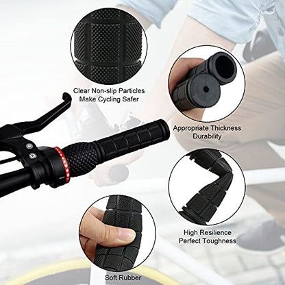 Bike Handlebar Grips with Tassel for Girls Boys and Kids - color: Black & Streamers