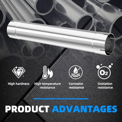 5 Inch Exhaust Pipe, 5'' Stainless Steel Straight Exhaust Pipe, 30" Length 5'' Muffler Replacement Pipe - size: 5 Inch without Clamps