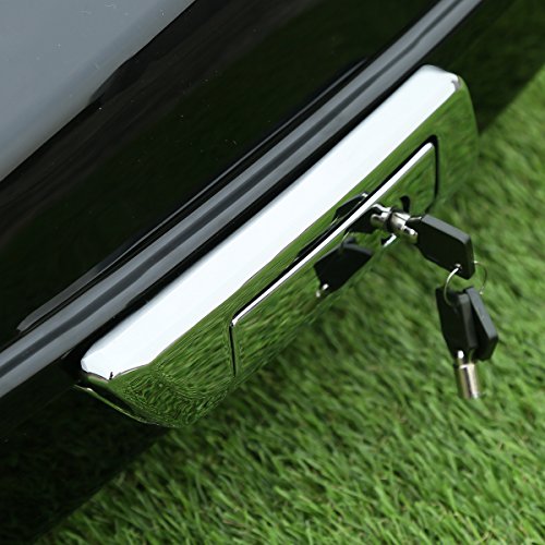 TCT-MOTORPARTS Chopped Tour Luggage Trunk Pack Rack Fit for Harley Havidson - color: Vivid Black Chopped Trunk+Chrome Rack