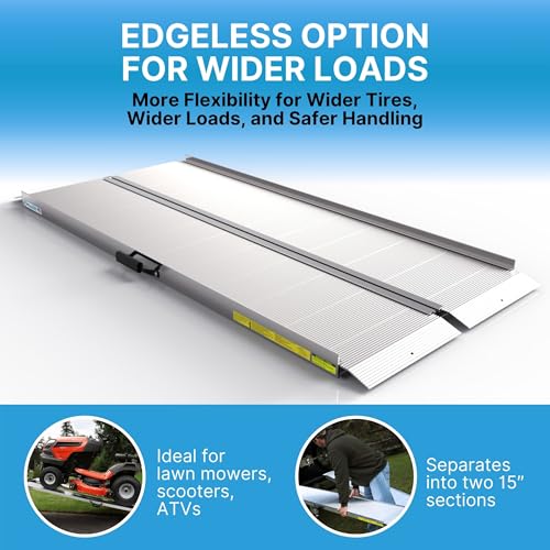 EZ-ACCESS Traverse Aluminum Singlefold Folding Ramp, Silver, 6 ft, ATVs - size: 6 Foot, style: Singlefold