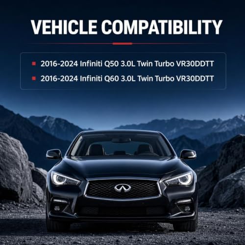 Cold Air Intake with Heat Shield Fit for 2016-2024 Infiniti Q50 Q60 3.0L Twin Turbo VR30DDTT, Increased Horsepower & Throttle Response - color: 2016-2024 Infiniti Q50 Q60 3.0L with Heat shield