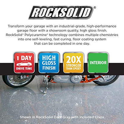 RockSolid Garage Floor Coating Kit, Mocha, 2.5 Car Kit - color: Mocha, size: 2.5 Car