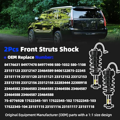 2Pcs Front Struts Assembly 84977478 for Cadillac Escalade 2015-2020 - size: 2015-2020 Front Struts