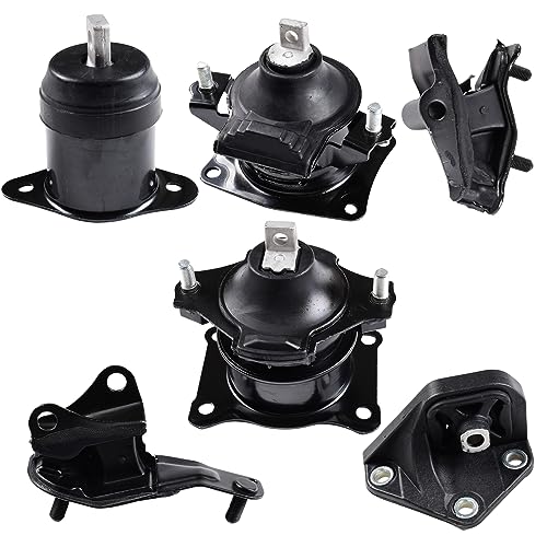 Engine Motor and Transmission Mount 6PCS for Honda Accord 2.4L 2003-2007 Auto Transmission- Replaces A4526HY, A4517, A4509, A4542, A4516, A4510, Front, Right, Rear, Upper Mounts - size: Honda Accord 2.4L 2003-2007
