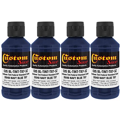 Custom Coat 3 Ounce, Navy Blue, Bedliner Tint Concentrate, 4 Pack - color: Navy Blue, size: 3-Ounce (Pack of 4)