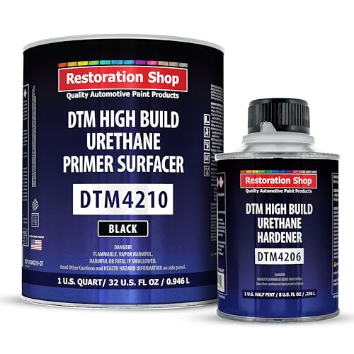 1.25 Quart 2K High Build Primer Automotive Paint Kit - 1 Qt. Black - color: Black, size: 64 Fl Oz (Pack of 1)