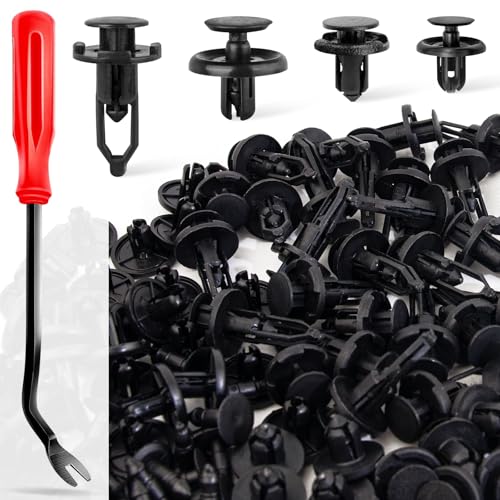 130 pcs 6mm 7mm 8mm 9mm Plastic Rivets Compatible for Toyota Push Type Retainer 90467-10183, Engine Under Cover Fasteners 90467-07201, Bumper Fender Clips 52161-02020, Body Pins 90467-08185 - size: 130 Pcs-for Toyota