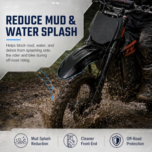 PSLER Front Mud Guard for Tuttio Soleil 01, Yozma IN10 Dirtbikes, Black - color: Black