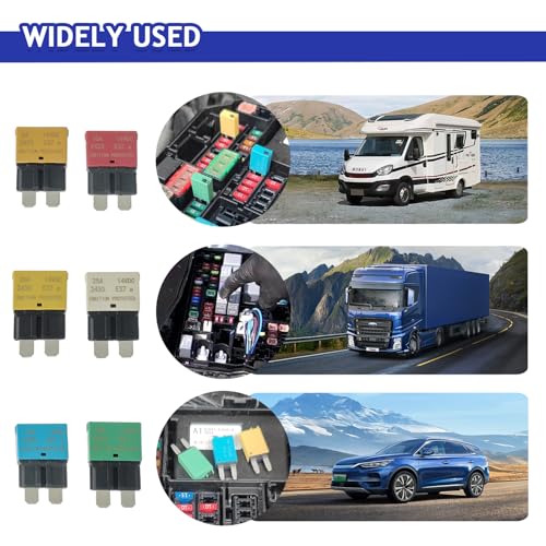 BOJACK Automotive Low Profile ATC ATO Fuse Auto Reset Fuse - style: E37