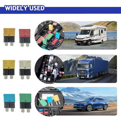 BOJACK Automotive Low Profile ATC ATO Fuse Auto Reset Fuse - style: E37