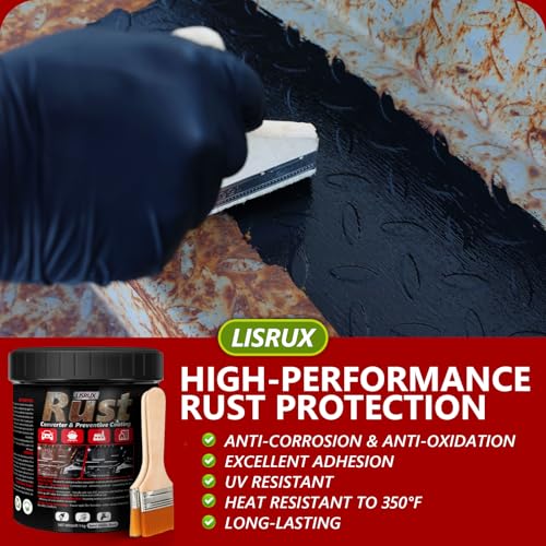 2-in-1 Rust Converter & Metal Primer, 34 Fl Oz Black Rust Inhibitor Paint for Metal, Automotive Rust Reformer, Industrial Grade Water Based, Heat Resistance & UV Resistant - size: Black-34 FL OZ