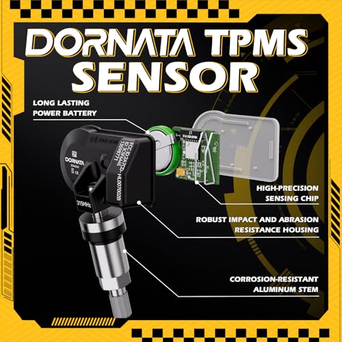 TPMS Sensor,GM Tire Pressure Monitoring Sensor with 1 tpms relearn Tool - size: 5 PCS