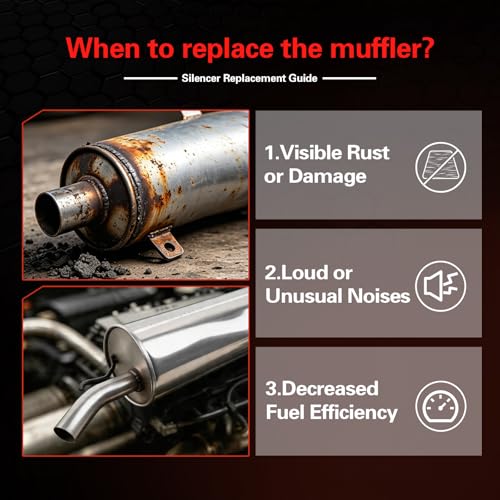 409 Stainless Steel Rear Exhaust Muffler Compatible for - size: 2004-2009 Toyota Prius 1.5L