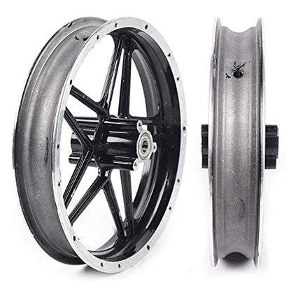 Tire Rim Wheel Hub, 2.50-10 Tire Rim Front Rear Wheel Aluminum Wheel Tire Rim for 49-50CC 2 Stroke Mini Pocket Dirt Bike Off Road Motorcycle Pocket Bike