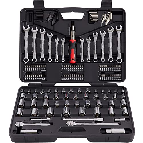 MECHMAX 161-Piece Mechanics Tool Set with SAE Metric Sockets - style: 161 Piece