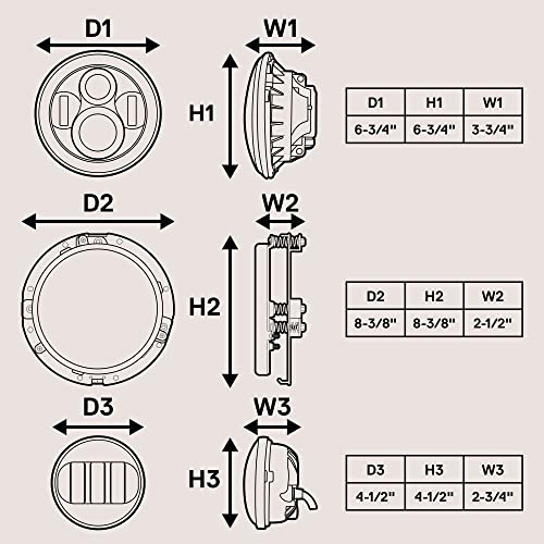 TRUE MODS 7 Inch LED Headlight Kit 4.5 Inch Passing Lights Harley Davidson - color: Black, size: Headlight + Bracket + Passing Lights