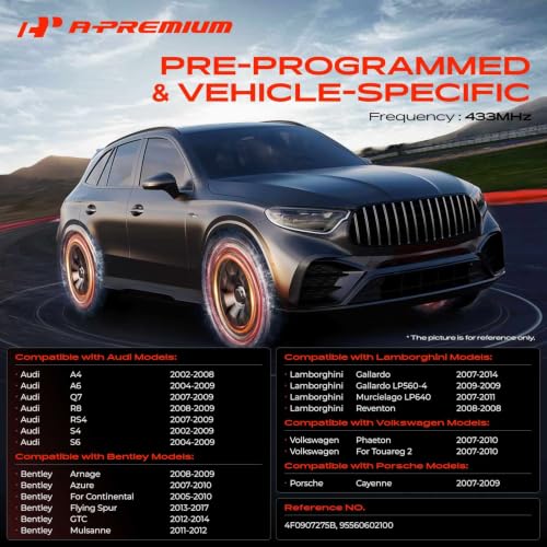 A-Premium 433MHz Pre-programmed TPMS Sensor Tire Pressure Monitoring Sensor