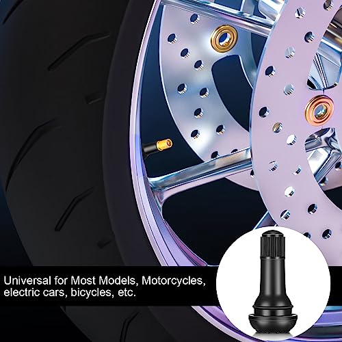 Tallew 500 Pieces TR413 Tire Valve Stems, Rubber Snap-in Tubeless, Black