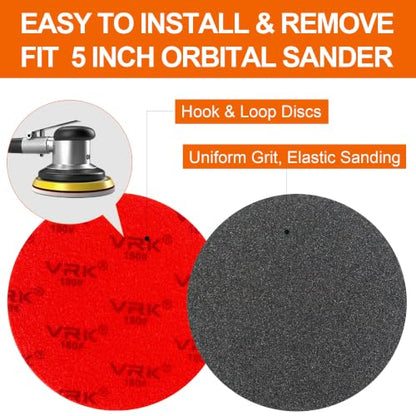 24 PCS 5 Inch Hook and Loop Sanding Sponge Discs Set 180 Grit - size: 5 In 180 Grit 24 PCS