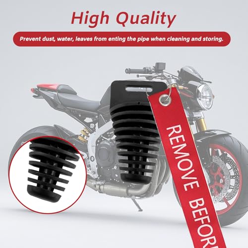 2 Pack Muffler Dirt Bike Exhaust Plug Fit 2 & 4 Stroke Motorcycle Bike (L) - size: L: 1.38-2.37 Inch