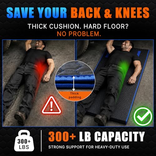 Magic Rolling Creeper Mat Portable Mechanics Mat - color: Blue & Black