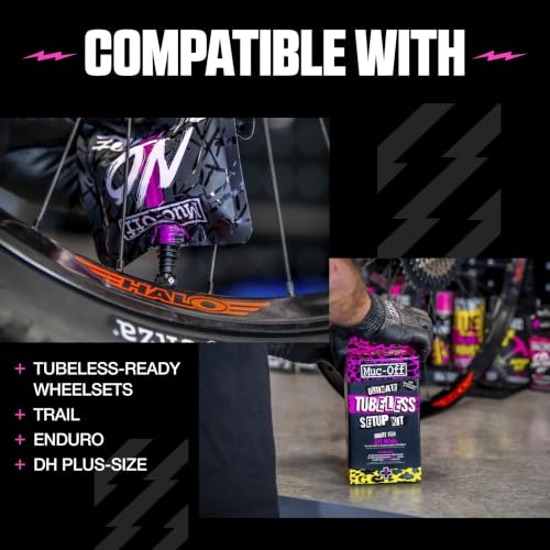 Muc-Off Ultimate Tubeless Setup Kit, DH/Plus, 35mm Tape, 44mm Valve - style: Dh Wide