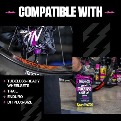 Muc-Off Ultimate Tubeless Setup Kit, DH/Plus, 35mm Tape, 44mm Valve - style: Dh Wide