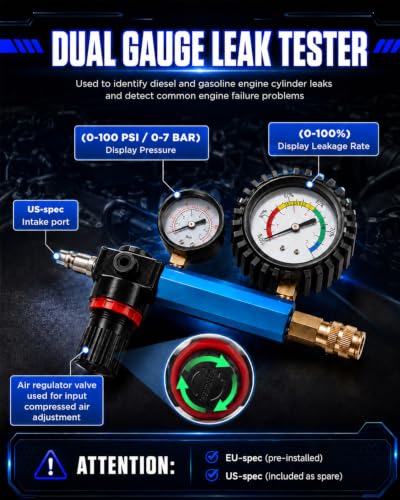 47PCS Compression and Leak Down Tester Kit for Diesel & Petrol