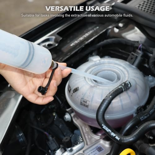 SEDY 500CC Fluid Extractor, Multi-Purpose Oil Syringe, Oil Suction Pump, Manual Extraction and Filling Pump, Automotive Oil Syringe(17.6 Oz./0.45 Qt./500 CC) - style: 500CC