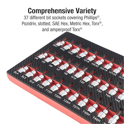 Sunex 9737 37 Pc. 3/8" Drive Bit Socket Set - size: 37 Pc. 3/8" Drive Bit Socket Set