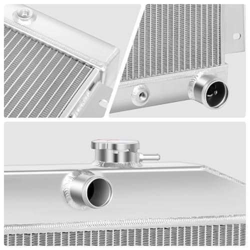 DNA Motoring RA-CHEVYT47-3 3-Row Full Aluminum Radiator Compatible with 47-54 Pickup/Suburban L6 Models,19.75" x 20.75" x 2.25",1.50"Inlet/1.75"Outlet - style: 47-54 Suburban L6