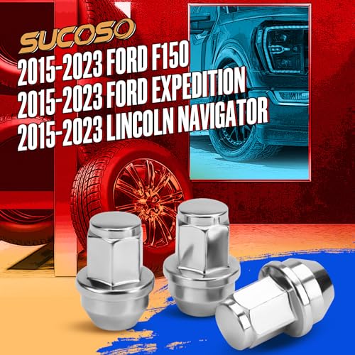 SUCOSO 14x1.5 Lug Nuts for F150, OEM Stock Solid One Piece Wheel Lugnuts - color: Silver, size: M14X1.5-F150/Expedition