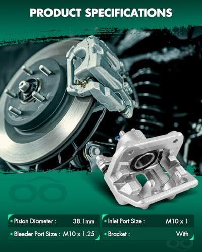 SCITOO 19-2911 Rear Left Disc Brake Caliper Assembly For Acura,For Honda - size: Rear Driver[19-2911]