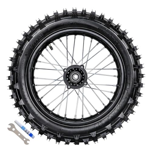 TDPRO 90/100-14 Rear Wheel Tire Rim w/15mm Bearing & Rear Swing Arm Swingarm for Dirt Pit Bike 125cc 140cc 150cc - size: Rear 90/100-14