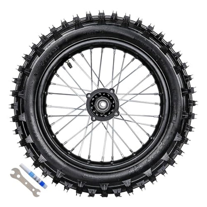 TDPRO 90/100-14 Rear Wheel Tire Rim w/15mm Bearing & Rear Swing Arm Swingarm for Dirt Pit Bike 125cc 140cc 150cc - size: Rear 90/100-14