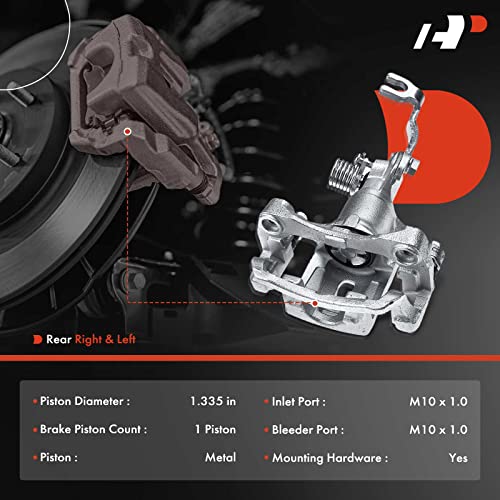 A-Premium Rear Left and Right Side Disc Brake Caliper with Bracket
