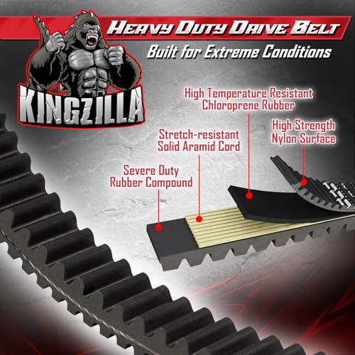Kingzilla Drive Belt fits Yamaha Drive G29 Golf Carts (2012.5-2016) with FBT Clutches, Will not fit Team Clutches - Premium Heavy Duty Performance Clutch Drive Belt Built for Extreme Conditions - color: Drive G29 Severe Duty