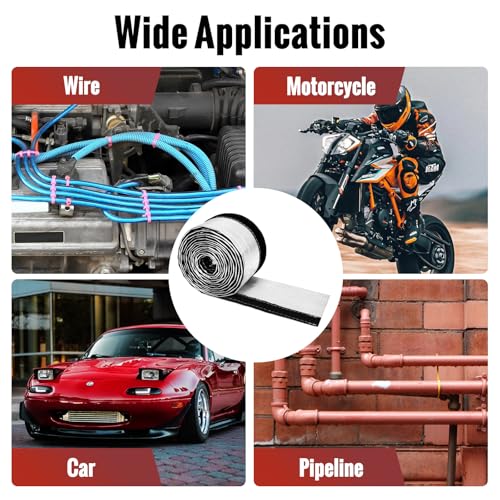Wire Heat Shield Wrap for Car Hose Lines, 1-1/4" I.D.x 10FT, Silver - color: Silver, size: 1-1/4" I.D. x 10FT