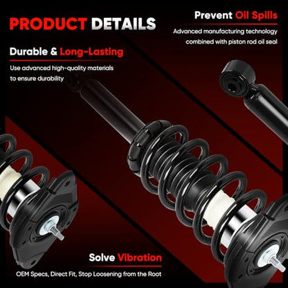 CCIYU Rear Complete Strut Spring Assembly for Nissan Sentra 02-06