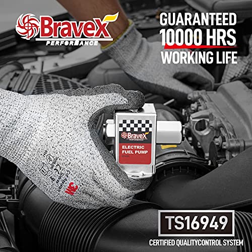 Bravex Inline Electric Fuel Pump Universal DC 12V Low Pressure 2.5-4 PSI Petrol Diesel (EP12S) - color: EP12S(2.5-4 PSI)