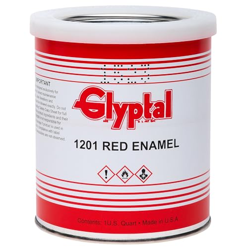 Glyptal 1201Q - Insulating Enamel Paint, Corrosion And Moisture Resistant, Red, 1 Quart, 1201 Series