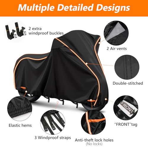 420D & Cotton Lining Waterproof Motorcycle Cover for Honda Africa Twin - size: for Honda Africa Twin