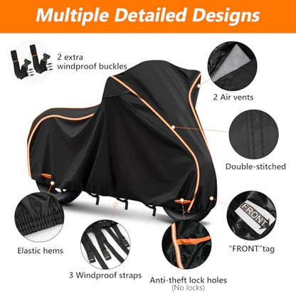 420D & Cotton Lining Waterproof Motorcycle Cover for Honda Africa Twin - size: for Honda Africa Twin