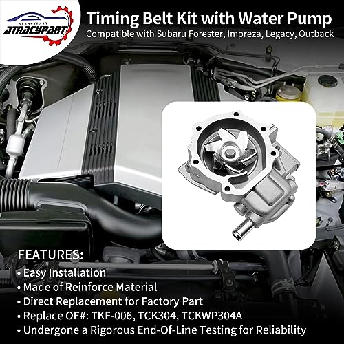 Timing Belt Kit Water Pump Fit For 06-12 Subaru Forester Outback 2.5L - size: TKF006