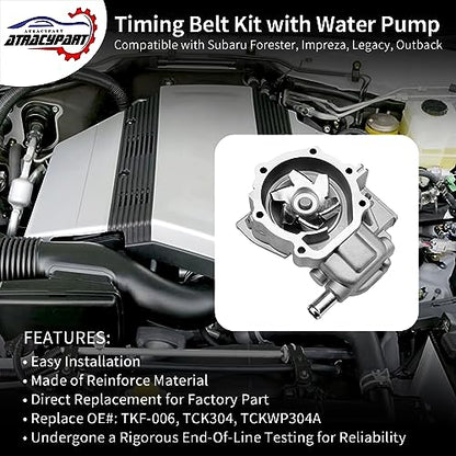 Timing Belt Kit Water Pump Fit For 06-12 Subaru Forester Outback 2.5L - size: TKF006
