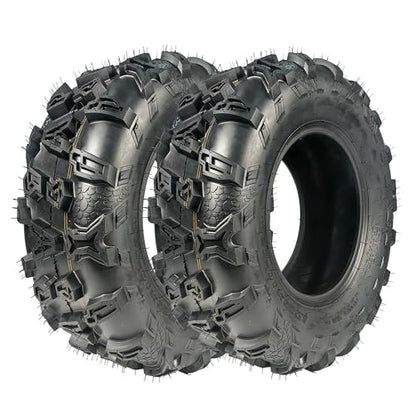 AT25X10-12 ATV Tires ATV＆UTV Trail Sand Off-Road Tires 25X10-12, All Terrain Tires16mm Tread Depth 25X10X12-6 PR, Tubeless 2PCS - size: DAV111 25X10-12