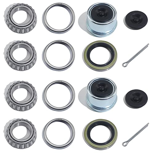 2Sets Trailer Hub L44643 Bearings Kits for 2000 lb 1'' Axle - color: KIT#6 (L44643 Bearings Kit for 1'' Axle)