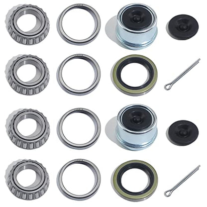 2Sets Trailer Hub L44643 Bearings Kits for 2000 lb 1'' Axle - color: KIT#6 (L44643 Bearings Kit for 1'' Axle)